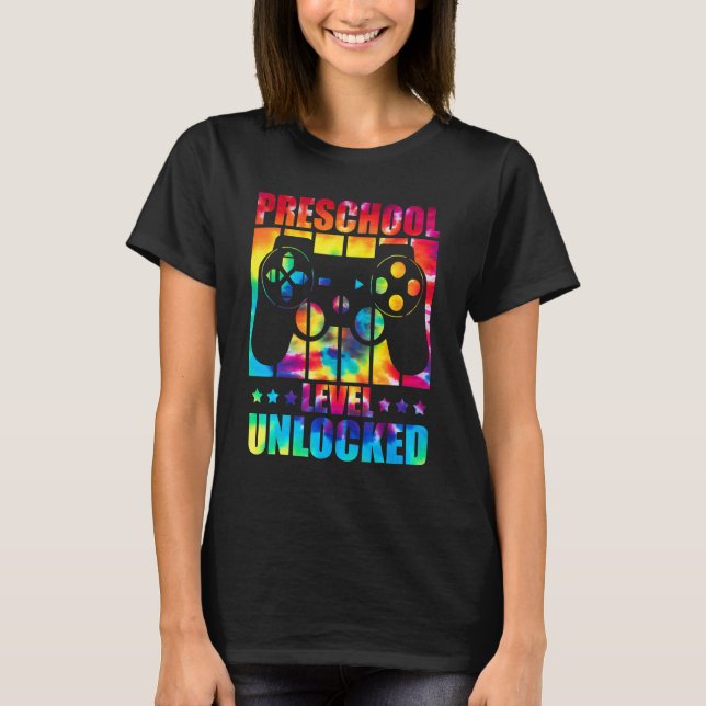 Preschool Level Unlocked Back To School Tie Dye Ga T-Shirt (Front)