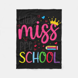 Preschool Little Miss Back To School Girls Prescho Fleece Blanket