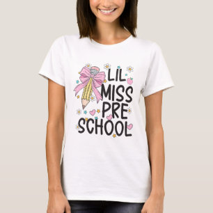 Preschool Little Miss Back To School Girls Prescho T-Shirt
