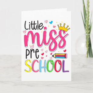 Preschool Little Miss Ck To School Girls Preschool Card