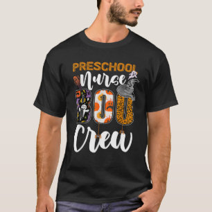 Preschool Nurse Boo Crew Halloween Matching School T-Shirt
