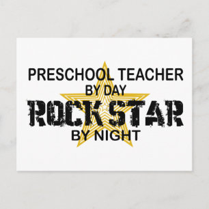 Preschool Rock Star by Night Postcard