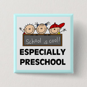 Preschool School is Cool Tshirts and Gifts 15 Cm Square Badge