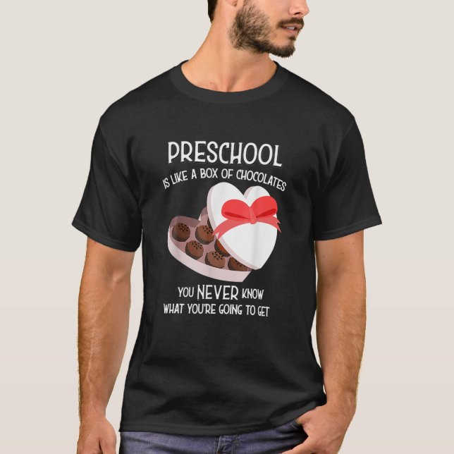 Preschool School Teacher Valentine S Day Kids T-Shirt (Front)