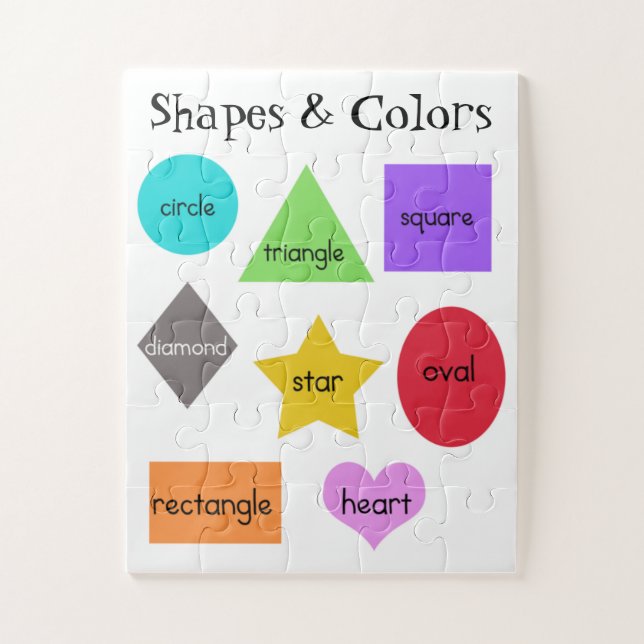 Preschool Shapes and Colours Chart Jigsaw Puzzle (Vertical)