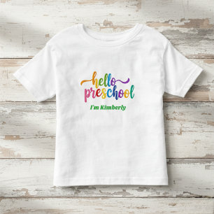 Preschool Shirt, Hello Preschool, First Day  Toddler T-Shirt