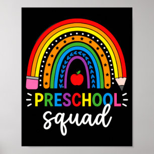 Preschool squad back to school crew preschool poster
