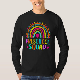 Preschool Squad  Back To School Rainbow T-Shirt