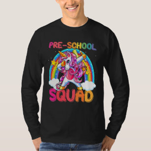 Preschool Squad Dabbing Unicorn Cute Back To Schoo T-Shirt