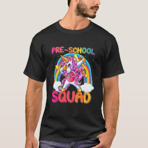 Preschool Squad Dabbing Unicorn Cute Back To Schoo T-Shirt