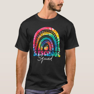 Preschool Squad Rainbow Tie Dye Pre K Teacher Stud T-Shirt