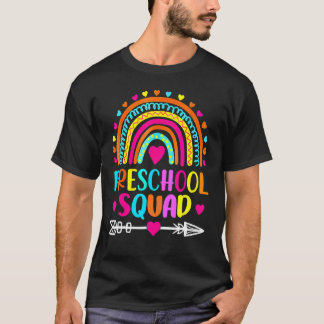 Preschool Squad Teacher  Rainbow  Back To School 1 T-Shirt
