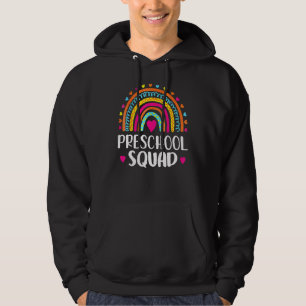 Preschool Squad Teacher Rainbow Back To School Hoodie