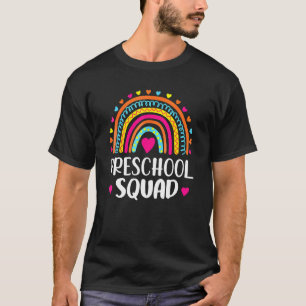 Preschool Squad Teacher Rainbow Back To School T-Shirt