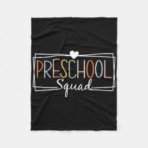 Preschool Squad Teachers Kids Preschool Back To Sc Fleece Blanket