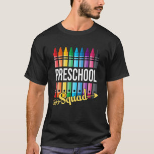 Preschool Squad Team Crew Back School Graduation T T-Shirt