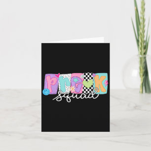 Preschool Squad Team Pre-k Crew Back To School Tea Card