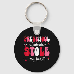 Preschool Students Stole My Heart Valentines Day T Key Ring