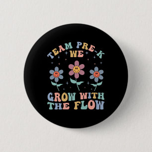 Preschool Teacher Appreciation Team Pre-k Grow Wit 6 Cm Round Badge