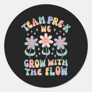 Preschool Teacher Appreciation Team Pre-k Grow Wit Classic Round Sticker
