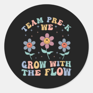 Preschool Teacher Appreciation Team Pre-k Grow Wit Classic Round Sticker