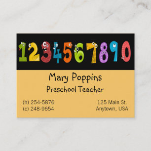 Preschool Teacher Business Card