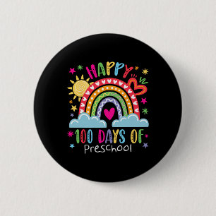 Preschool Teacher Girls Kids Rainbow 100 Days Of S 6 Cm Round Badge