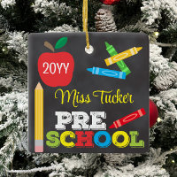 Preschool Teacher Keepsake Chalkboard Colourful