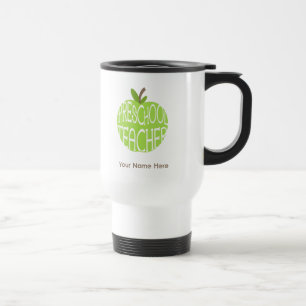 Preschool Teacher Mug - Green Apple