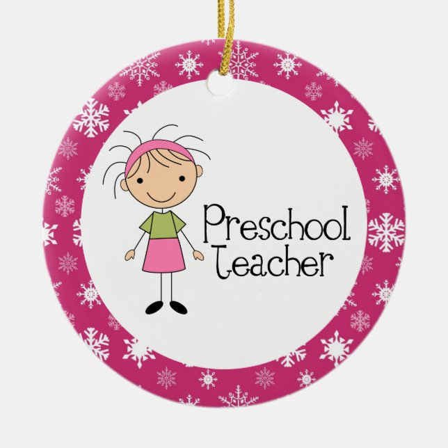 Preschool Teacher Ornament (Front)