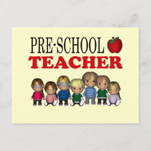PRESCHOOL TEACHER POSTCARD