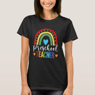 Preschool Teacher Rainbow Back To School Preschool T-Shirt