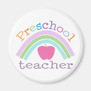 Preschool Teacher Rainbow Magnet
