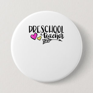Preschool Teacher TShirt 7.5 Cm Round Badge