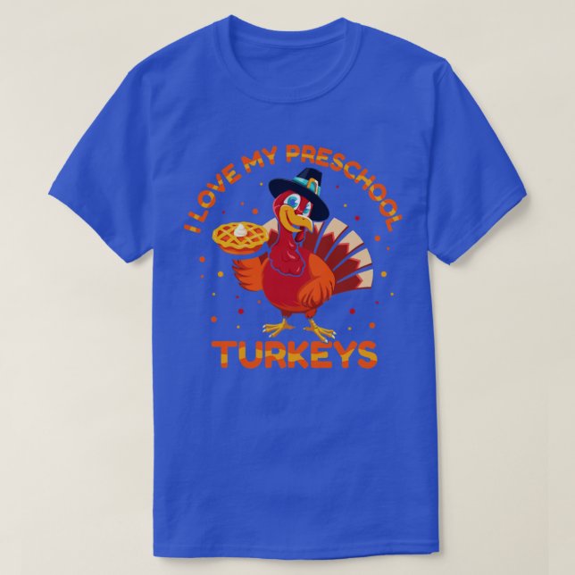Preschool Turkeys T-Shirt (Design Front)
