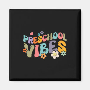 Preschool Vibes Back To School Hello Pre-k Teacher Magnet