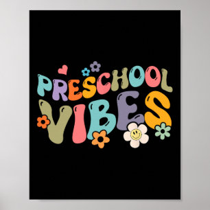 Preschool Vibes Back To School Hello Pre-k Teacher Poster