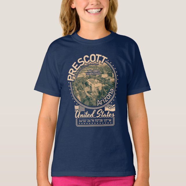 PRESCOTT ARIZONA - PRESCOTT COURTHOUSE SQUARE T-Shirt (Front)