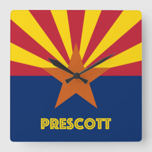 Prescott Arizona Square Wall Clock