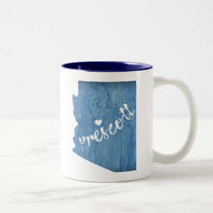 Prescott Arizona Wood Grain Two-Tone Coffee Mug
