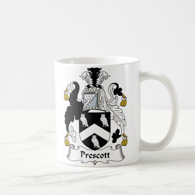 Prescott Family Crest Coffee Mug (Right)