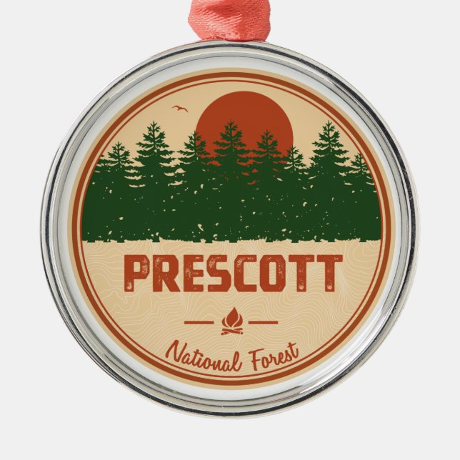 Prescott National Forest Metal Ornament (Front)