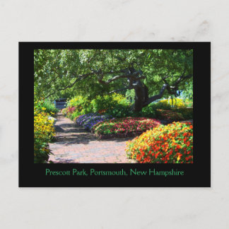 Prescott Park Gardens, Portsmouth, NH Postcard