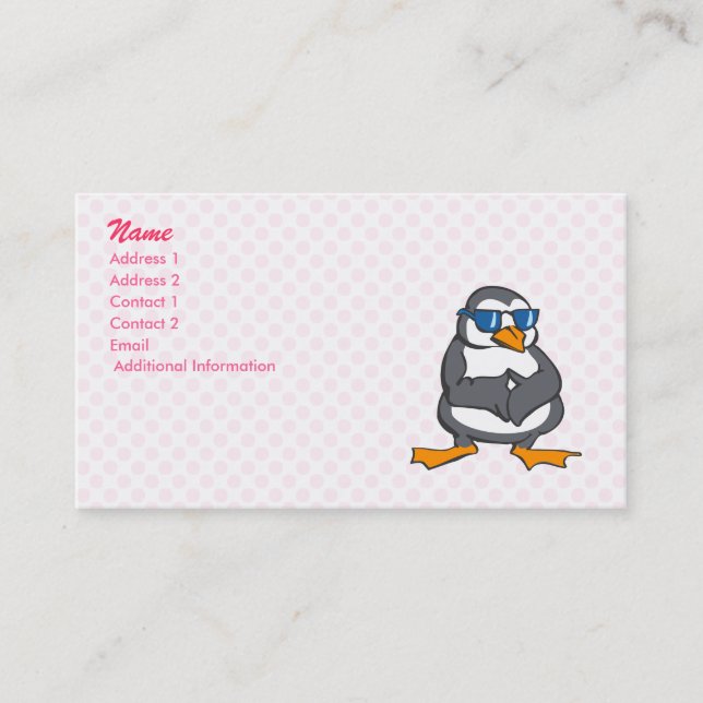 Prescott Penguin Business Card (Front)
