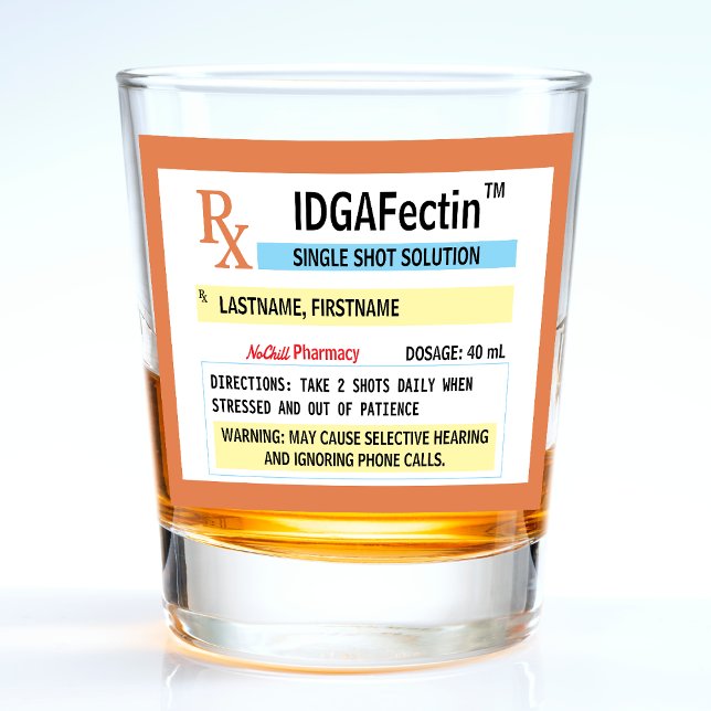 Prescription Bottle Funny Gag Gift Shot Glass (Prescription Bottle Funny Gag Gift Shot Glass
)