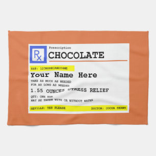 Prescription Chocolate Customised Kitchen Towels