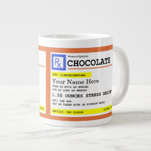 Prescription Chocolate Customizable Name    Large Coffee Mug
