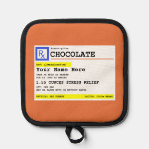 Prescription Chocolate Personalised    Pot Holder