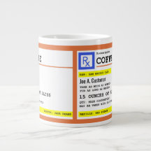Prescription Coffee Jumbo Mug with Custom Name