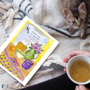 Prescription for Wellness Inspirational Postcard